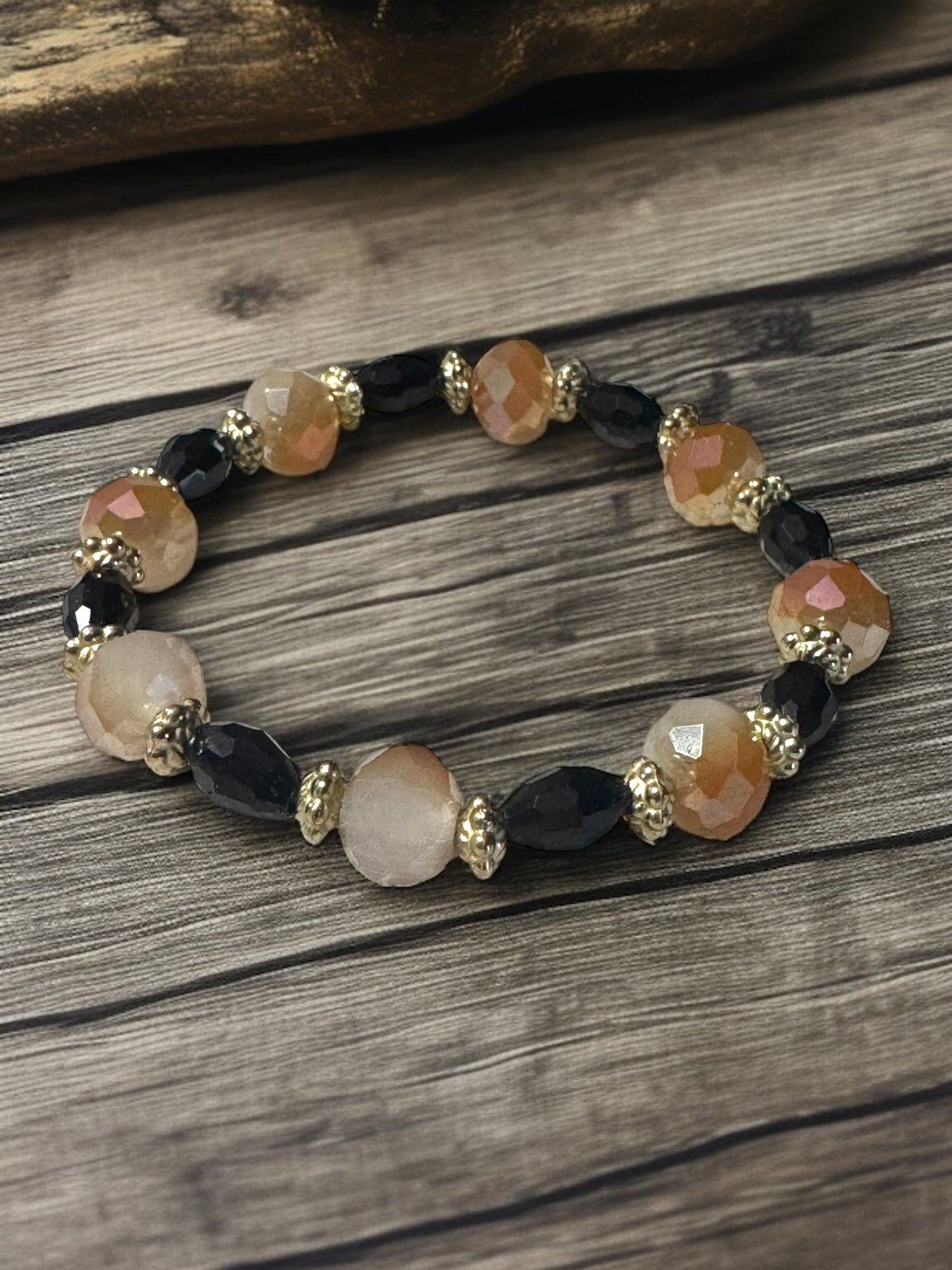 Halloween Themed Beaded Bracelet Set 6.5 - 7.5” Fit