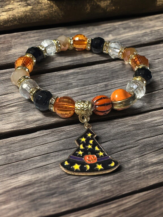 Halloween Themed Beaded Bracelet Set 6.5 - 7.5” Fit