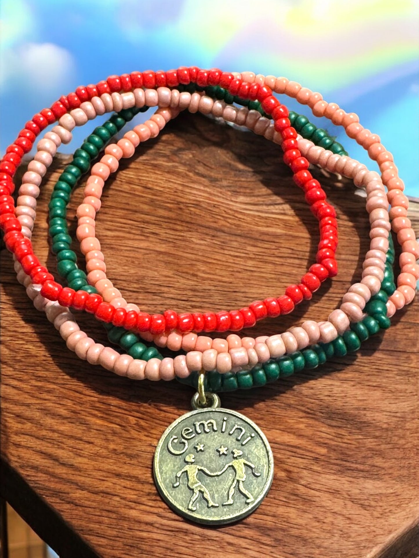 Gemini Beaded Bracelet 7” -7.5” Fit