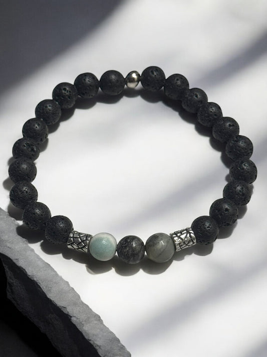 Men’s Diffuser Lava Beaded Bracelet