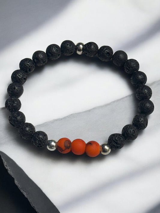 Men’s Diffuser Lava Beaded Bracelet