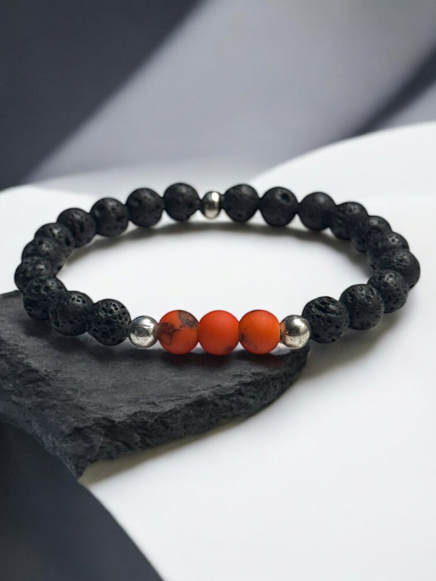 Men’s Diffuser Lava Beaded Bracelet