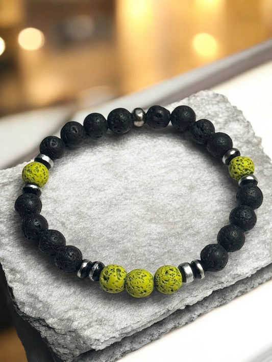 Men’s Diffuser Lava Beaded Bracelet