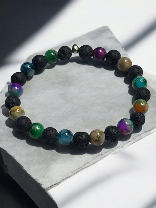 Men’s Diffuser Lava Beaded Bracelet