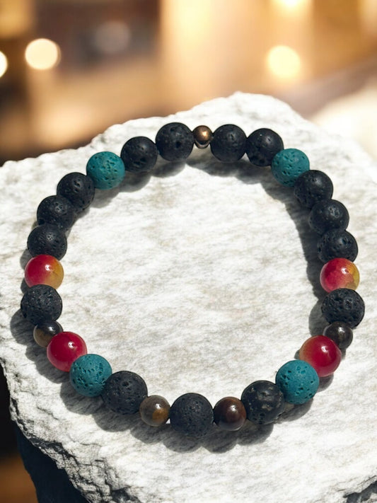 Men’s Diffuser Lava Beaded Bracelet