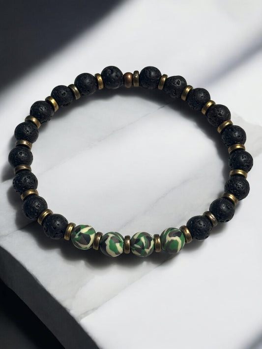 Men’s Diffuser Lava Beaded Bracelet