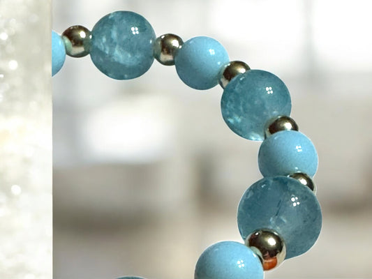 14k Gold Filled Beaded Bracelet Set 6.5-7” Fit