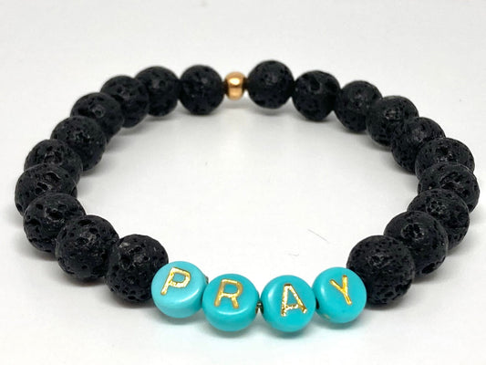 Pray Lava Beaded Bracelet (Style1)