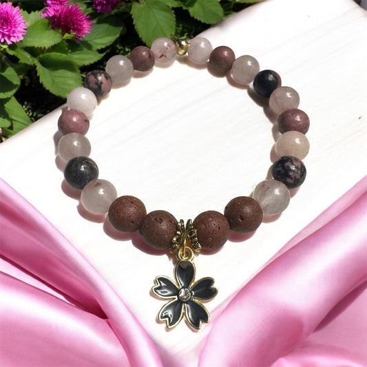 Elegance Lava Beaded Bracelet