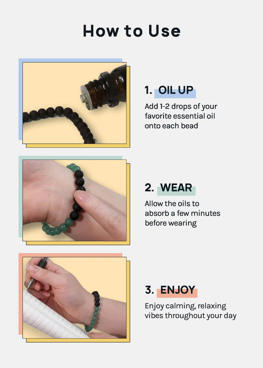 Men’s Diffuser Lava Beaded Bracelet