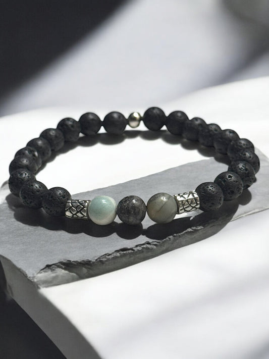 Men’s Diffuser Lava Beaded Bracelet