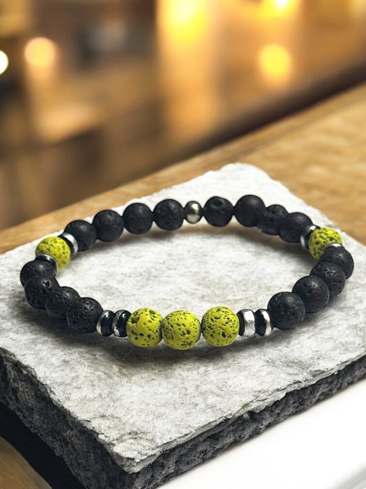 Men’s Diffuser Lava Beaded Bracelet