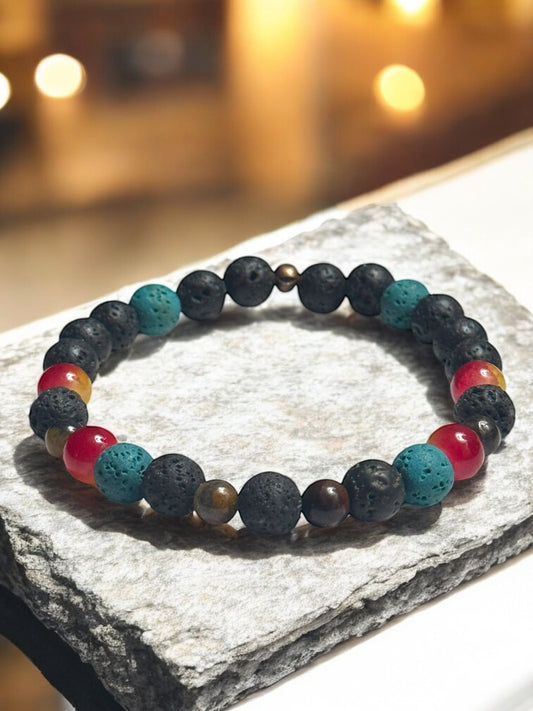 Men’s Diffuser Lava Beaded Bracelet