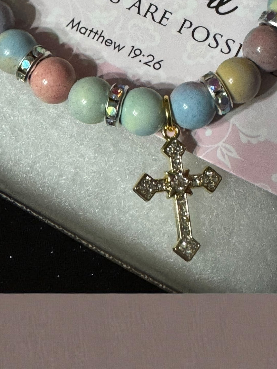 Matthew 19:26 Faith Bracelet - With God All Things Are Possible