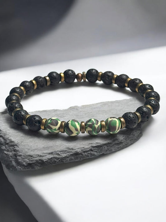 Men’s Diffuser Lava Beaded Bracelet