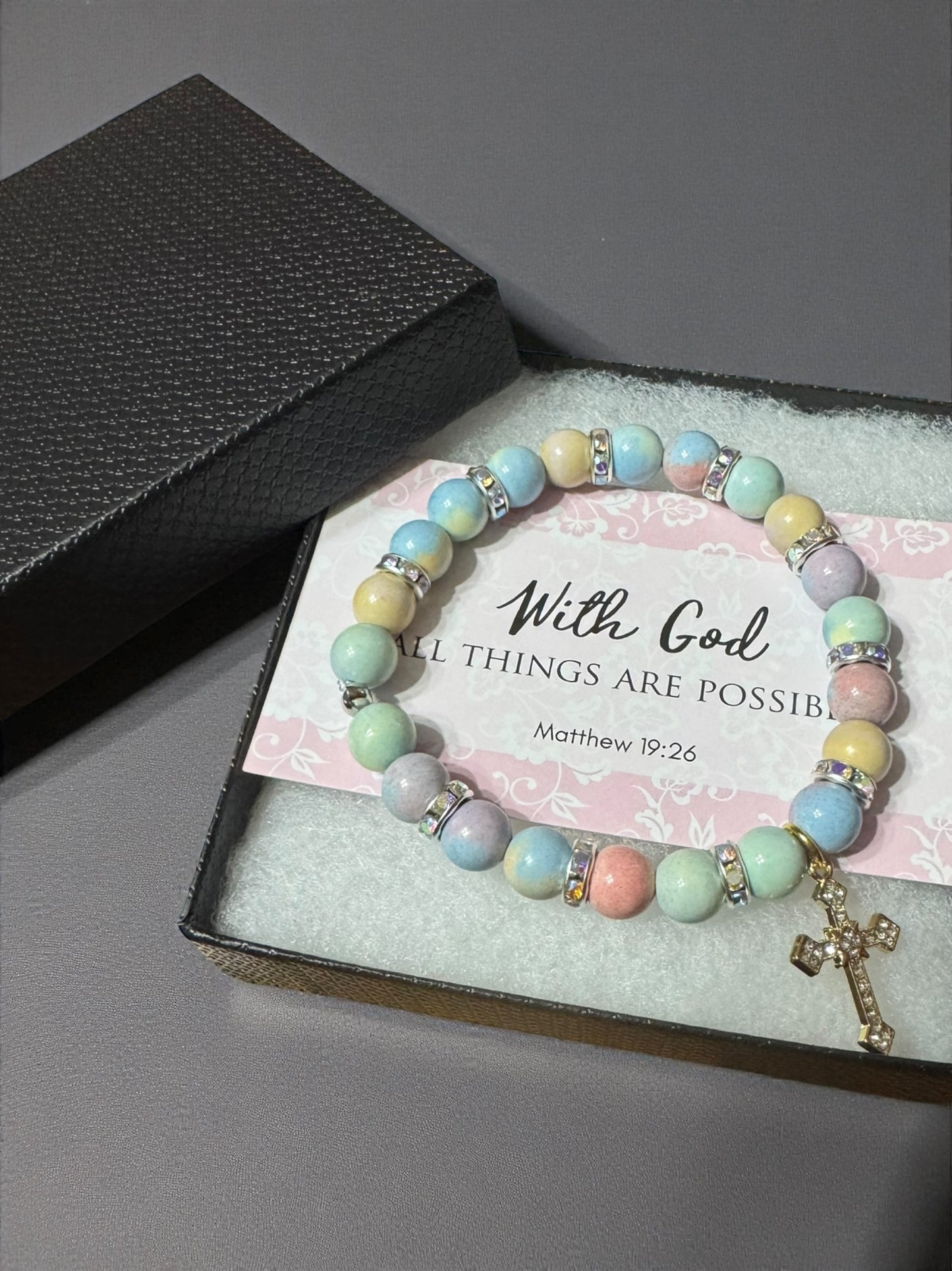 Matthew 19:26 Faith Bracelet - With God All Things Are Possible
