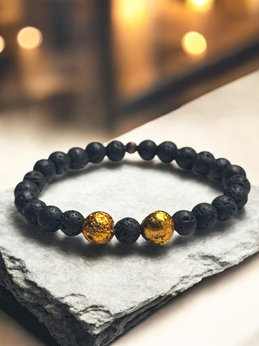 Men’s Diffuser Lava Beaded Bracelet